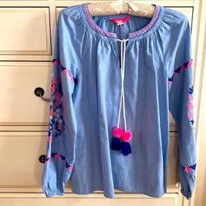 Lilly Pulitzer size xs embroidered Pom Pom tunic